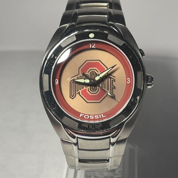 Ohio State Buckeyes NCAA Stainless-Steel Kaleido Watch by Fossil NEW - Picture 8 of 9